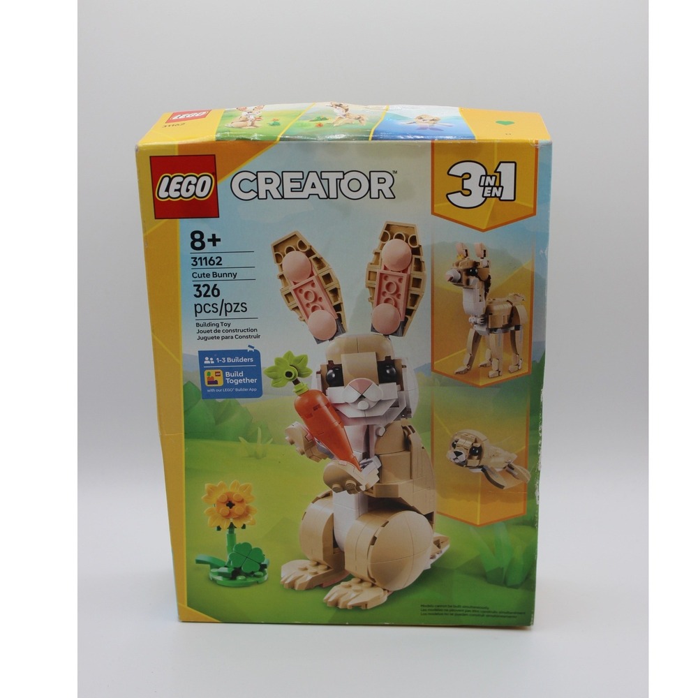 LEGO Creator 3-in-1 White Rabbit 31133 Building Set Bunny Seal Parrot‎ 258 Pcs